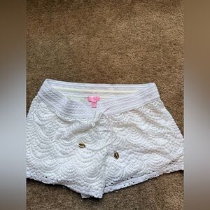 Lilly Pulitzer white swim shorts sz m